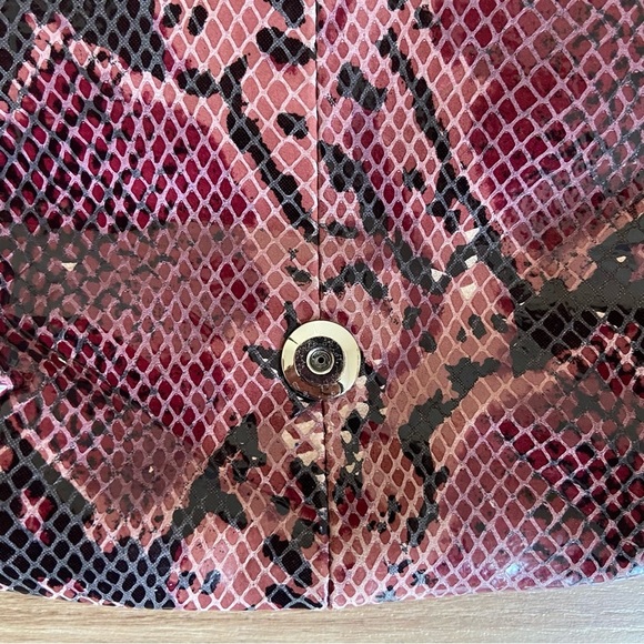 Coach Snakeskin Python Burgundy Purple Silver Small Crossbody Purse Bag - Picture 6 of 11